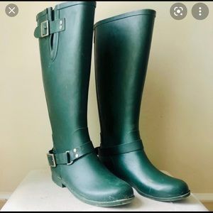 Dark Green Steve Madden Tall Rain Boots